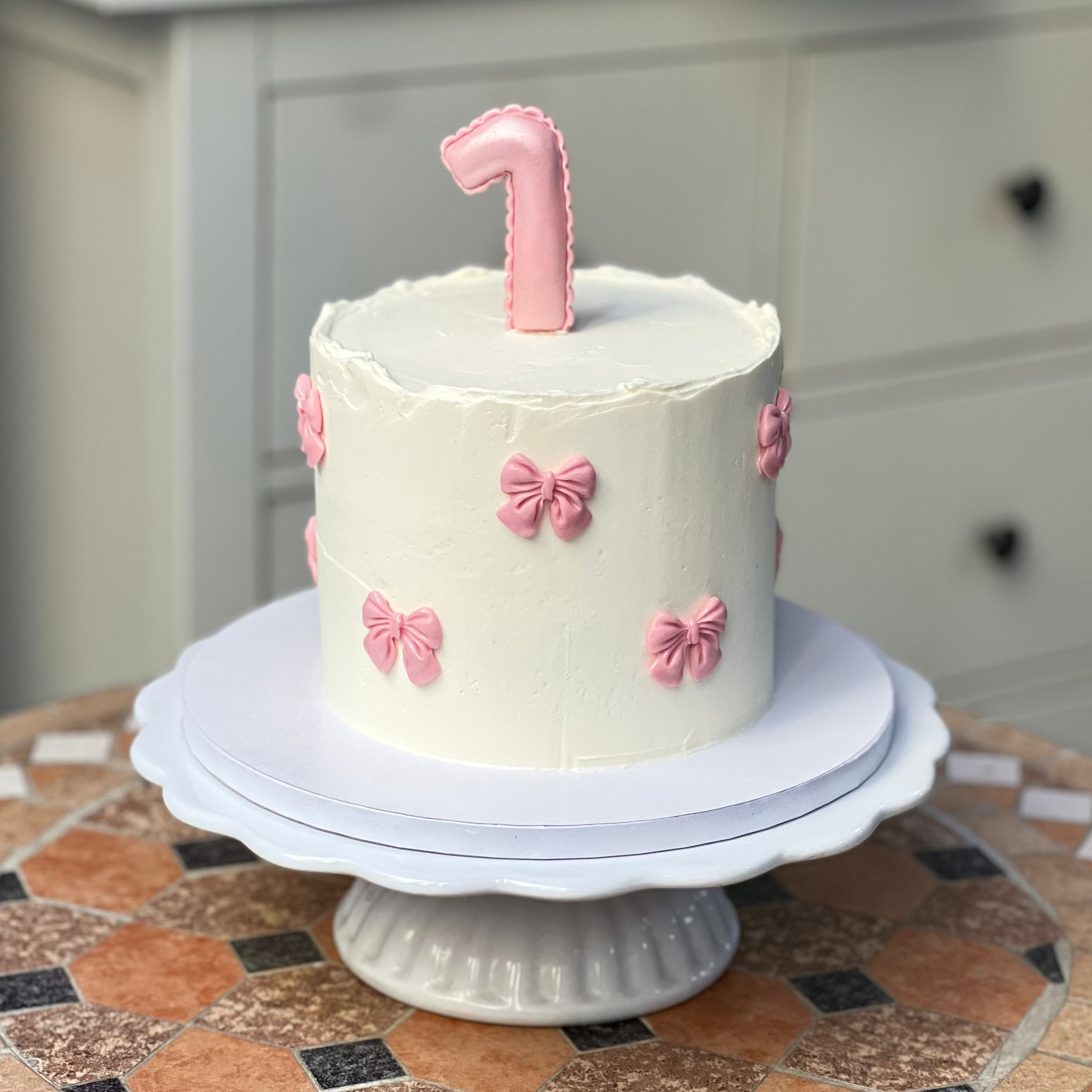 Pastel con número de globo