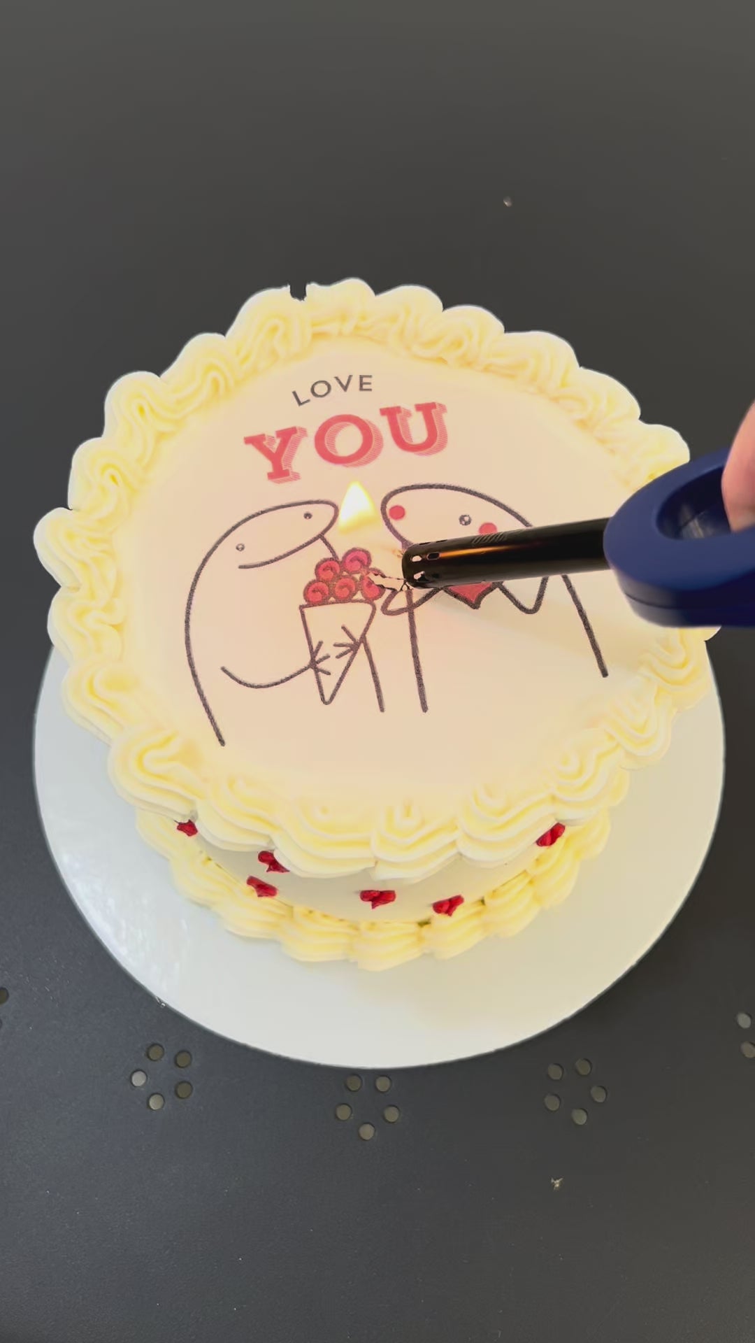 Pastel con mensaje secreto